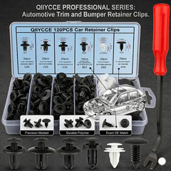 Auto Push Retainer Clips Assortment 120PCS Body Panel Fasteners Replacement Kit