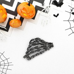 Vigorpace 4 PCS Metal Spider Hair Claw Clips for Women Goth Black
