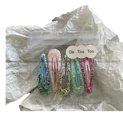 Personalized Colorful Sequins Water Drop BB Clip Bang Clip Sweet Girl Gold Powde