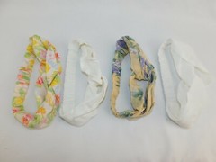 Women’s 4-Pack Headbands Spring Colors Flower Cross Design