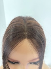 2.8″x4.7″Thin Lace 100%Human Hair Topper Cover Top Hairline Parting Line 10″~12″