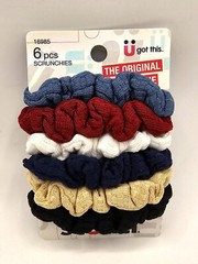 Scunci Mini Waffle Twisters Hair Scrunchies, Assorted Colors, 6 Ct. NEW!