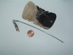 VINTAGE SOUTHWESTERN LUCITE PLASTIC BUN HOLDER BUN WRAP WITH METAL STICK