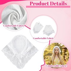 WJIAAA 2 Pack Hair Scarf Headband for Women, Lace Hair Bandana, Non-Slip Soft