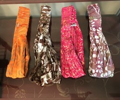 Patterned Stretch Headbands 100% Rayon Lot of 4 Different Colors & Patterns