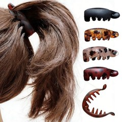 Small Banana Hair Claw Clips – 4Pcs Leopard Print 4 Count (Pack of 1), Color2