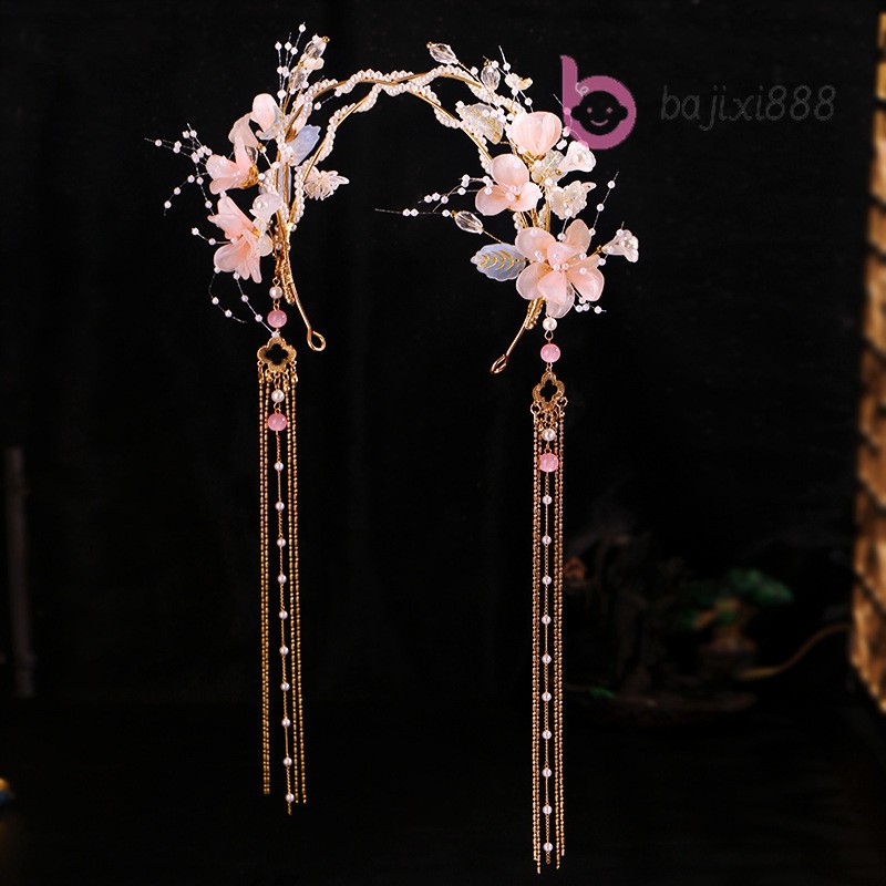 Exquisitely Chinese Ancient Princess Hair Crown Tassel Hairpin Hanfu Accessories