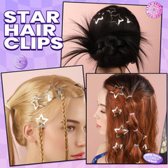 Star Hair Clips and Barrettes Set – 20 Pcs 1.22″ Y2K Hair Accessories, 10 Pcs 1.