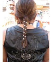 Silver Ponytail Wrap 6″ Spiral Hair Holder – Medieval Metal