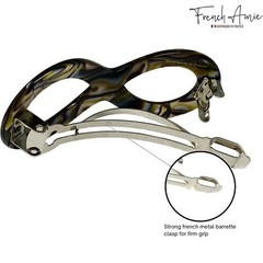 French Amie Infinity Loop 3” Cellulose Handmade Automatic Hair Barrette