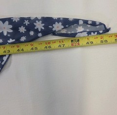 Shein Blue Bandana White Daisies Women Teen Floral Hippie Y2K Festive Boho Party