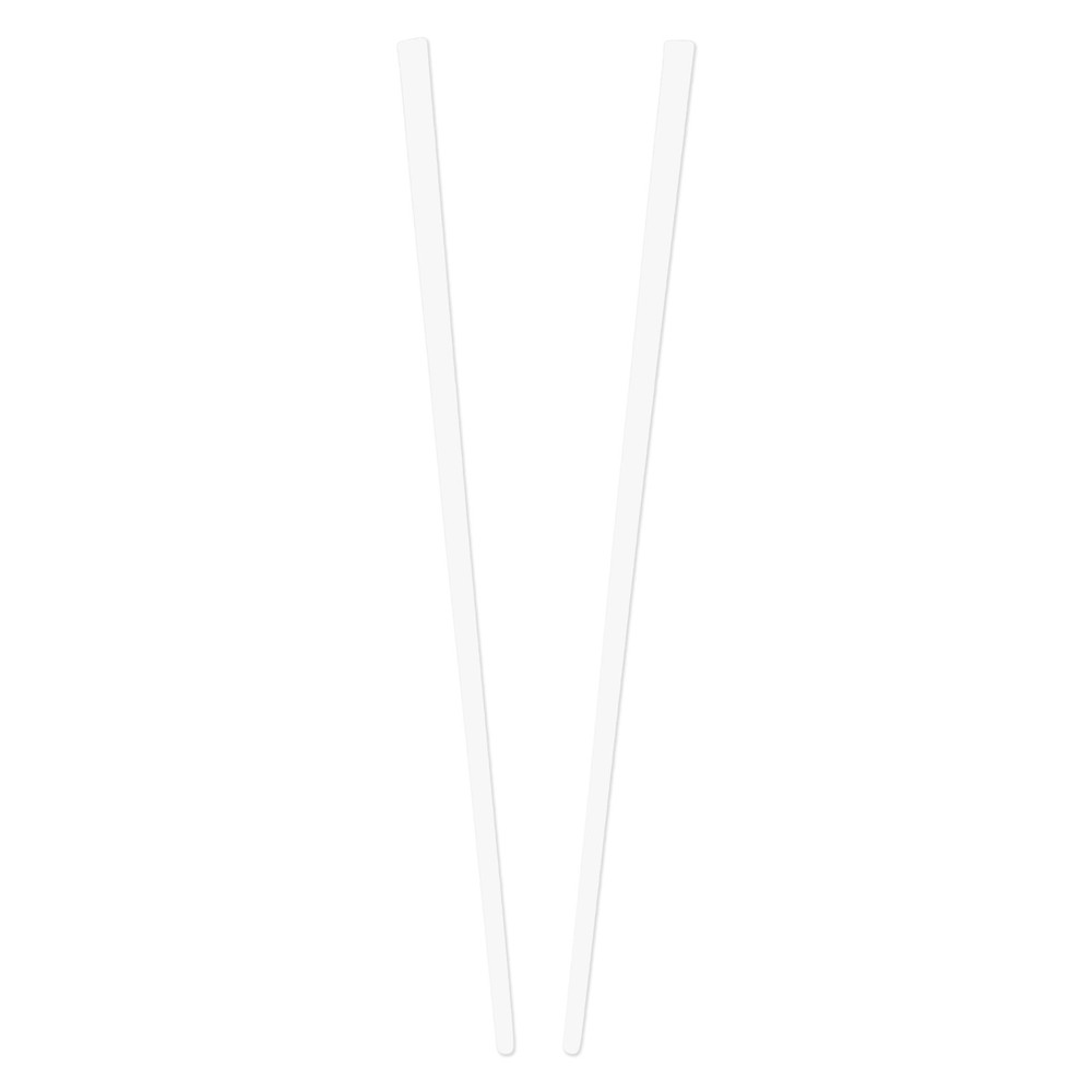 2 PCS White Solid Straight Hair Sticks Chopsticks Decorative Styling Pins