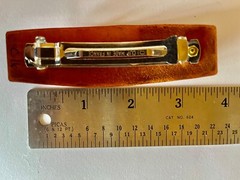 NEW Artisan hand-made brushed with design copper barrette 4″ X 1.25″ Great Gift