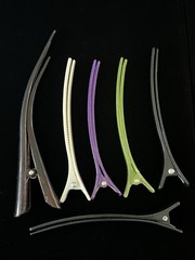 Assorted Duckbill Claw Hair Styling Barrette Clip Lot of 5
