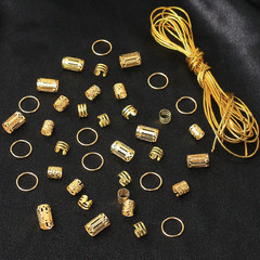 43PCS Hollow Hair Ring For Women Girls Dreadlock Hair Braid Rings Cuffs Decor
