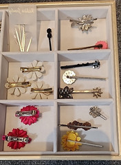 Hair Accessories Flower Collection 27 Pieces Acrylic Fabric Barrettes Lot #198