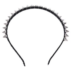 Silver Metal Stud Rivet Spike Headband Hair Band Punk Style Women Hair Accessory