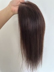 5″x6.7″Seamless Lace 100% Human Hair Topper with Adjustable Elastic Band 12″~18″