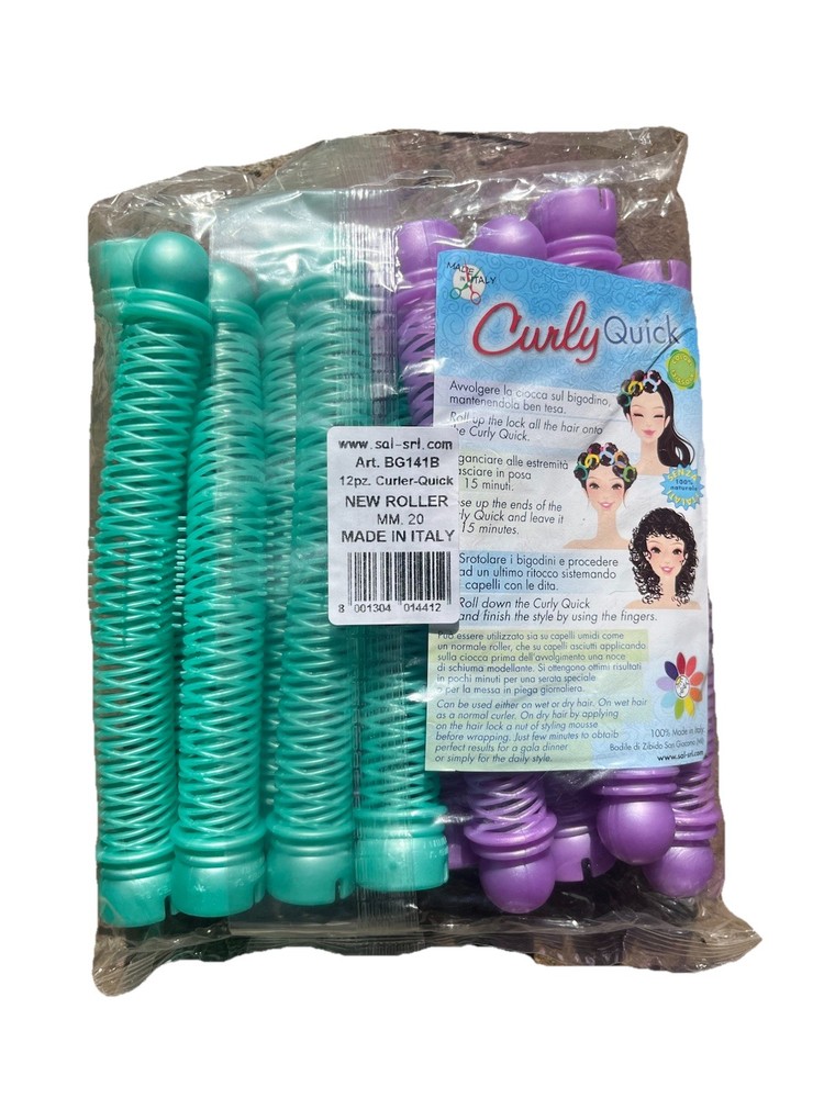 Natural Hair Curly Flexible Professional Hair Rollers 12 Pieces Quick Tools SAL
