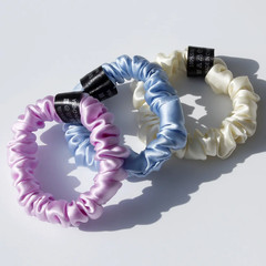 100% Pure Mulberry Silk Scrunchies Hair Ties Rubber Bands for Women Girls Small