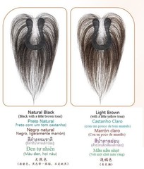 2.75×4.3″Traceless Lace Parting 100% Human Hair Topper 10″-hook and loop on Hair