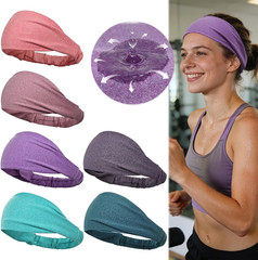 Sweat Headbands for Women, Non Slip Workout Headbands, Soft Stretchy Sports Head