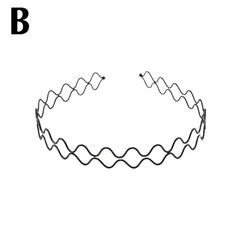 Metal Iron Headband Mens Women Unisex Black Hair Hairband Fashion 5Mm Hoop Acces