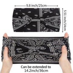 3PCS Boho Headbands Leopard Hair Bands Knotted Turban Wraps Stripe Cloth Elegant