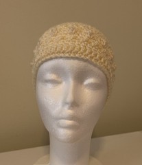 Crochet Headband One Size Ear Warmer Ivory Handmade Fall Winter Unique Design