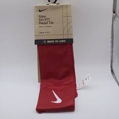 Nike Dri-Fit Head Tie Women’s Training Headband Adult Unisex One Size Red NEW