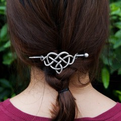 Large Celtic Heart Metal Stick Hair Pin Medieval Jewelry Accessory For Women