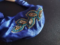 A New Day Blue Beaded floral Headwrap AND3 422599-A1A NEW