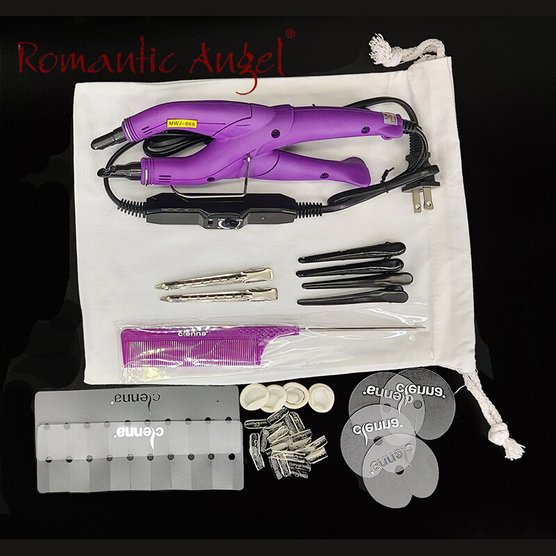 Pre-Bonded Hair Extensions Fusion Keratin Heat Iron Connector Wand + Apply Tools
