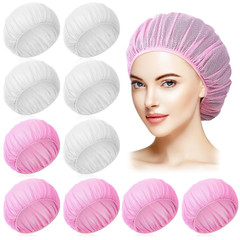 10 Pcs Mesh Sleep Cap Hair Net Bonnet for Curly Frizzy Hair Protection Worker