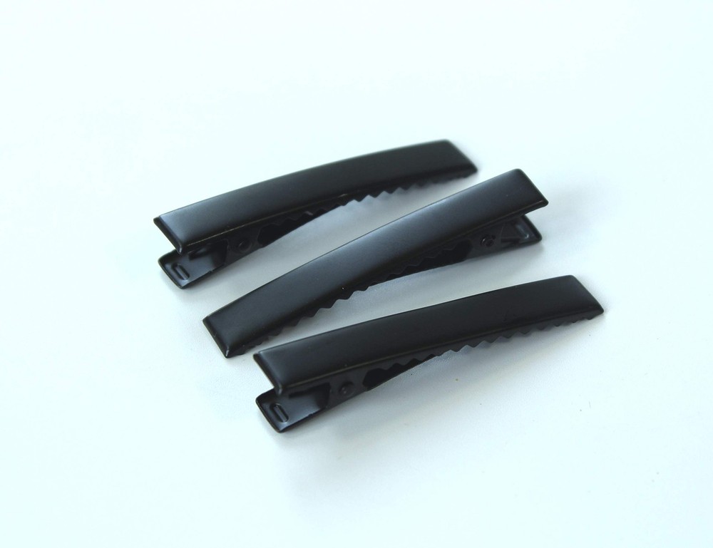 50pcs Small Size Hair Clip for adults DIY 35MM/1.37Ã¢â‚¬Å“ Black Flat Alligat…