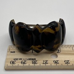 VTG Brevete SGDG French Hair Barrette Ponytail Clip Holder Faux Tortoise Brown