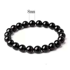100% Pure Natural Crystal Stone Black Tourmaline Bracelet Energy Stone Bracelet.