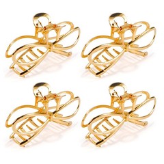 Vovii Gold Bow Claw Clips for Women, Metal Hair with