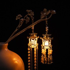 Retro Tassel Palace Luminous Hairpin Ancient Headwear Hanfu Hair Accessories