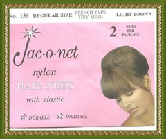no. 156 Jac-O-Net Light Brown franch tiny mesh elastic hair net regular size