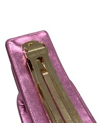 SALVATORE FERRAGAMO Barrette Metallic finish Pink Authentic From Japan