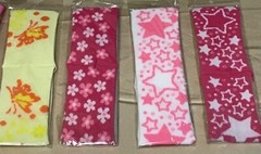 Head Hair Band NIP 6 Assorted Colors Patterns Stars Dots Flowers Pink Yellow
