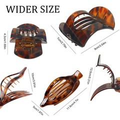 4 Pcs Flat Hair Clips Large Claw For 1 Count (Pack of 4), Color B