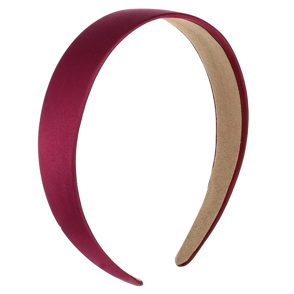 Sorcristy Burgundy Satin Headbands for Women 1 Count (Pack of 1),