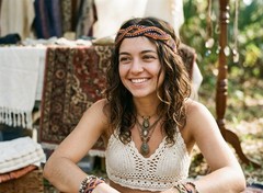 Handmade Guatemalan Cotton Hairband Boho Woven Ethnic Tribal Yoga Wrap Headband
