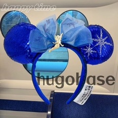 2023 June Peter PanDisney` Parks Sequin Tinker Bell Ears Minnie Mouse Headband