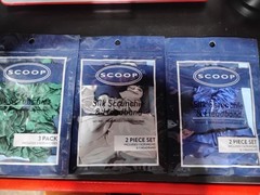 Scoop Silk Scrunchie and Silk Headband 2-Pc Set 100% Silk, Three Set Lot