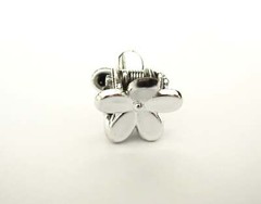 Micro mini extra tiny metalic colored flower acrylic hair claw clip