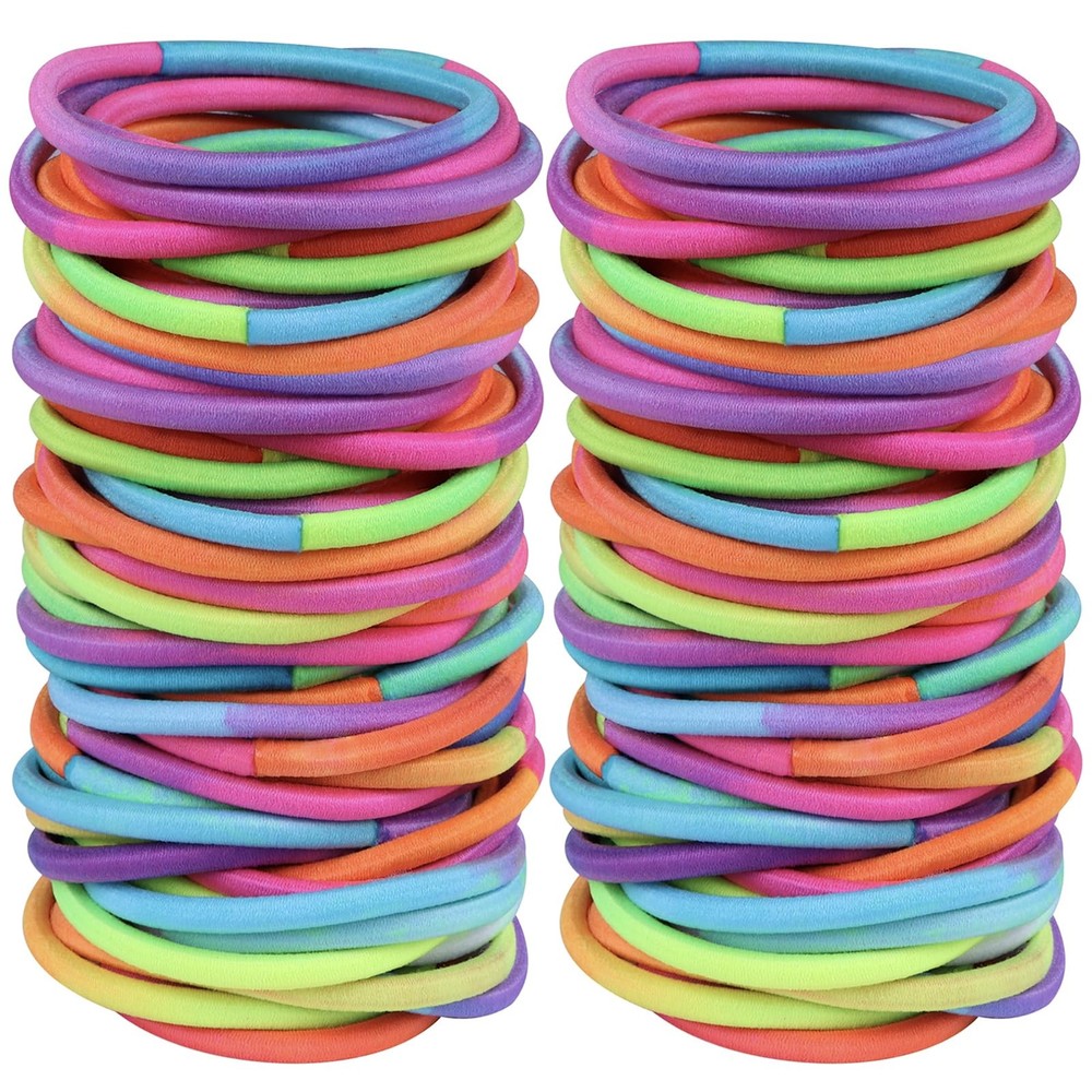 120 Pcs No Damage Elastics Hair Ties, Assorted Hair Bands Perfect for Medium …