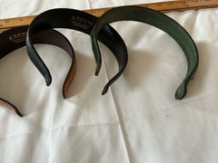 Set of 3 Vtg Genuine Leather Womens Headbands Axcess Made in Italy